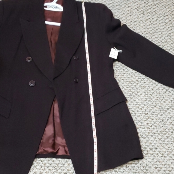 Bogato International 100% Wool Suit & Skirt L - Picture 10 of 15